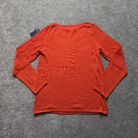 Paul Costelloe Merino Wool Orange Sweater New Size Large - Picture 2 of 8